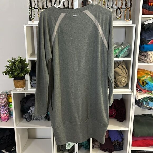 Prana sage Gray Long Sleeve Casual Dress ROSIE size small new with tags pockets - Picture 7 of 7